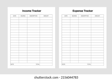 Income and Expense Tracker with note