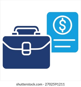 Ilustración vectorial de iconos azul plana de ingresos