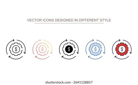 Income Generator icon design with white background stock illustration