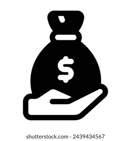 Icono de glifo de ingreso - Icono único, Vector