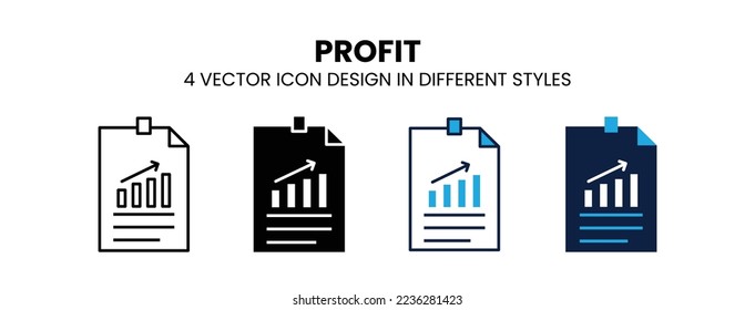 Income Growth icon in outline, thin line, solid, filled and flat style. Vector illustration of two colored and black profit vector icons designs can be used for mobile, ui, web