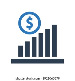 Income Growth Icon Profit Increase Symbol	