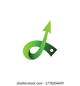 income growth logo template, arrow logo