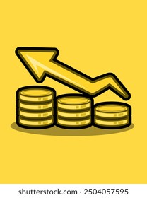 income growth symbol vector design on white background