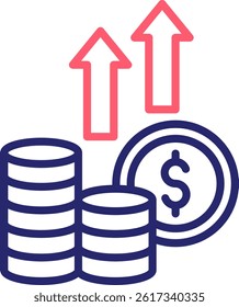 Income Icon Color Vector Illustration
