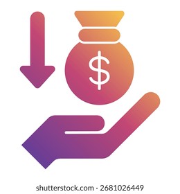 Elemento de icono de ingresos para el diseño