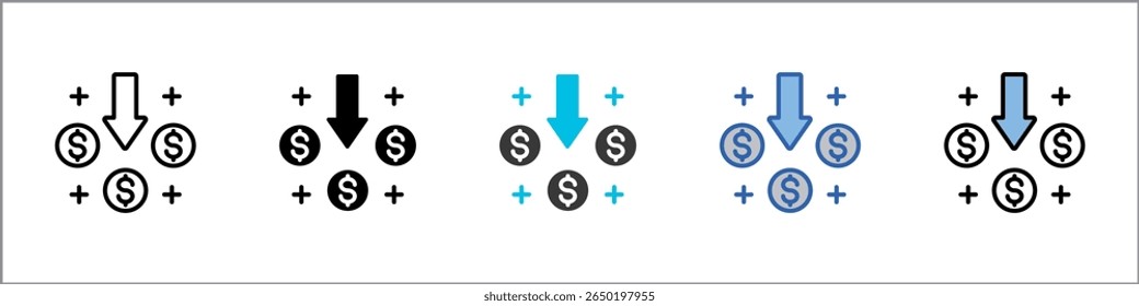 Income Icon Pack Multistyle Illustration