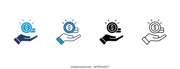 Conjunto de iconos de ingresos Colección de estilo múltiple