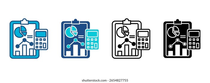 Income Icon Set With Multiple Styles. Vector Illustration