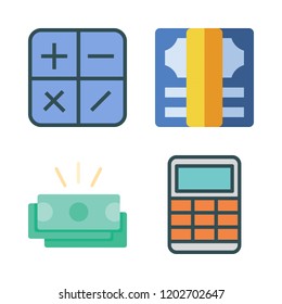 income icon set. vector set about calculator and money icons set.