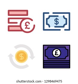 income icon set. vector set about pound sterling, money and investment icons set.