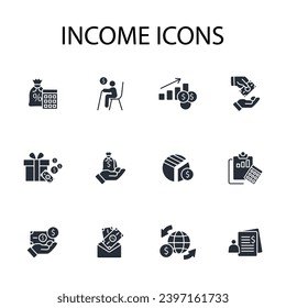 income icon set.vector.Editable stroke.linear style sign for use web design,logo.Symbol illustration.