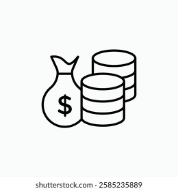 Income icon. simple vector icon