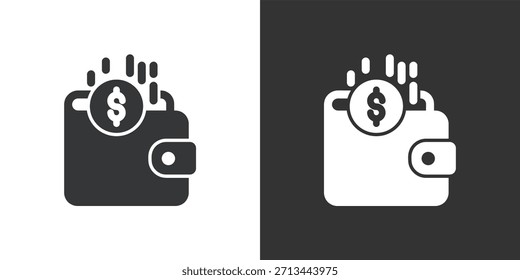 Income icon. Solid glyph series icon