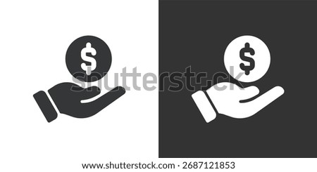 Income Icon. Solid glyph series icon