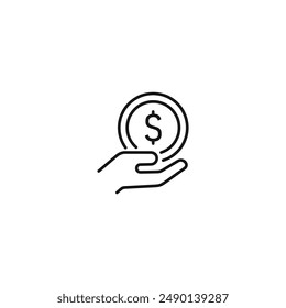 Vector de iconos de ingresos. VECTOR EPS 10 editable