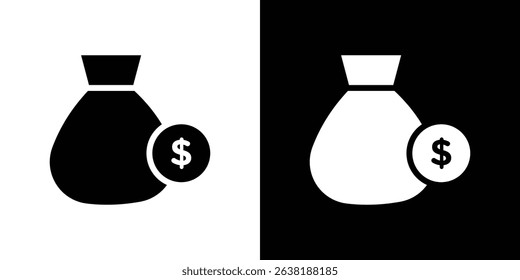 Income icon Vector in flat style. Collection silhouettes