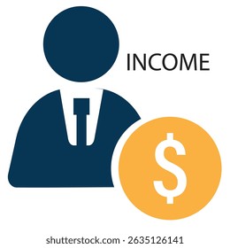 income icon. vector glyph icon for your website, mobile, presentation, and logo design.