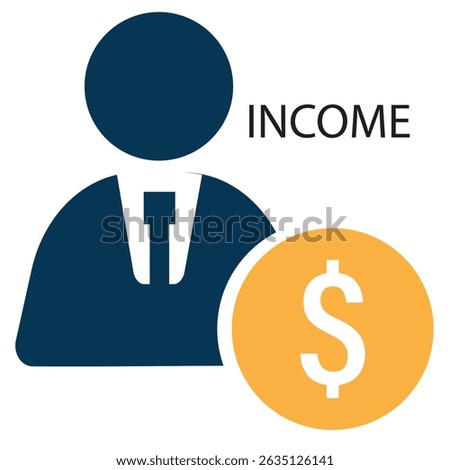 income icon. vector glyph icon for your website, mobile, presentation, and logo design.