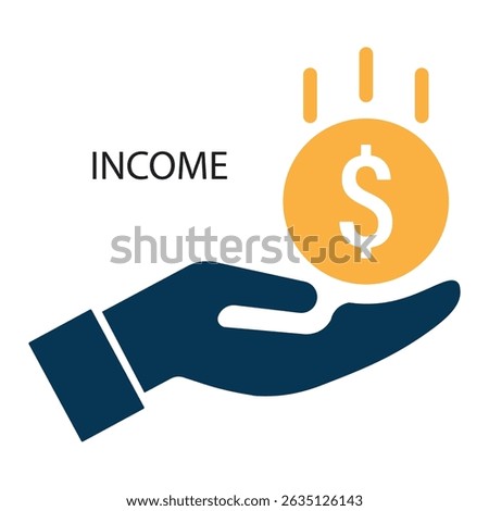 income icon. vector glyph icon for your website, mobile, presentation, and logo design.