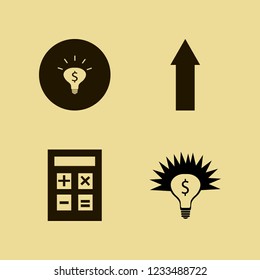 income icon. income vector icons set calculator, up arrow and money ideas