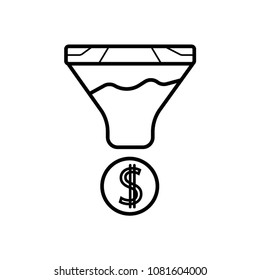 Income icon, vector illustration. Flat design style with long shadow,eps10
