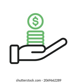 Income icon vector image. Can also be used for Physical Fitness. Suitable for mobile apps, web apps and print media.