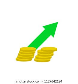 Income increase. vector 