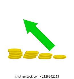 Income increase. vector 