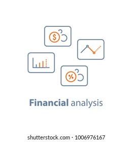 Income increase vector line icon, long term investing strategy, financial analysis graph, capital growth, asset evaluation, high interest rate, make more money, fund raising, money saving, accountancy