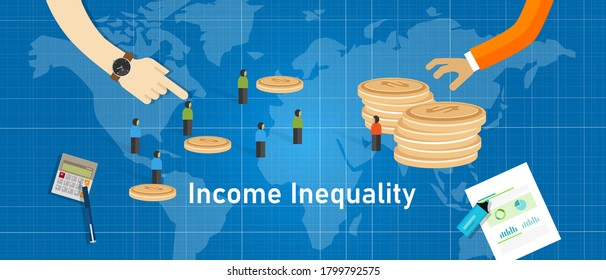 income inequality gap of wealth concept of Gini coefficient index in society economy - Shutterstock ID 1799792575