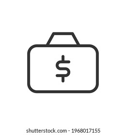 Income line icon in trendy style. Stroke vector pictogram isolated on a white background. Income premium outline icons.