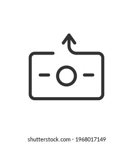 Income line icon. Web symbol for web and apps. Sign design in outline style. Income stroke object.