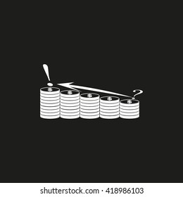 income, money, growth, icon