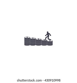 income, money, growth, icon