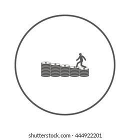 income, money, growth, icon