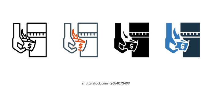 Ilustración vectorial de estilo de icono múltiple de ingresos