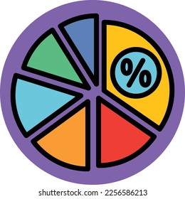 Income pie chart  Vector Icon which is suitable for commercial work and easily modify or edit it
