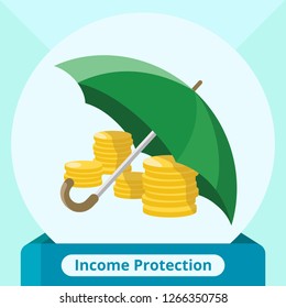 Income protection vector graphic icons