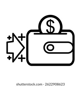 Ícone do relatório de renda mostrando o resumo da receita pessoal ou comercial no plano de fundo branco