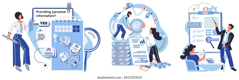 Income reporting vector illustration. The income reporting concept simplifies complex financial data Reliable information is vital for making informed decisions Revenue generation is key business goal