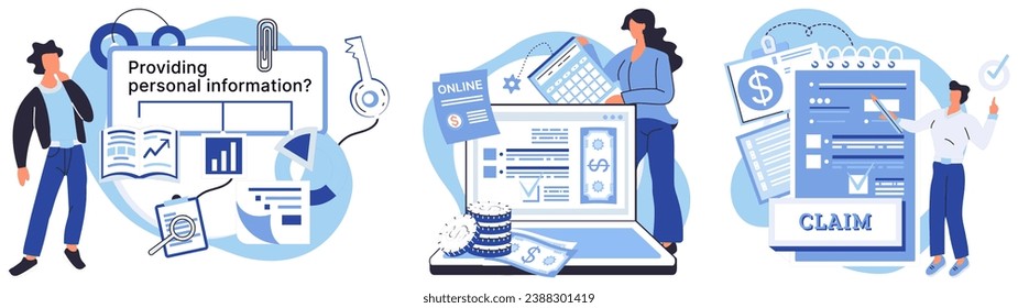 Income reporting vector illustration. Strategy plays pivotal role in shaping businesss future A well-structured financial plan leads to success Accurate calculations guide smart financial decisions