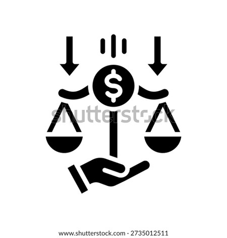 Income Stability Icon Glyph Vector Illustration