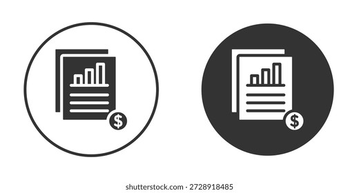 Income statement icon clipart vector designs for graphic projects