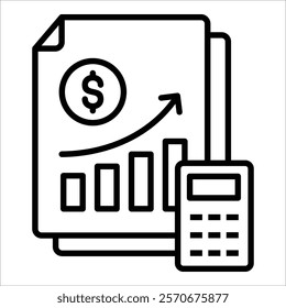 Income Statement Icon Element For Design