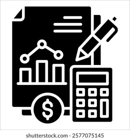 Income Statement Icon Element For Design