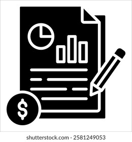 Income Statement Icon Element For Design