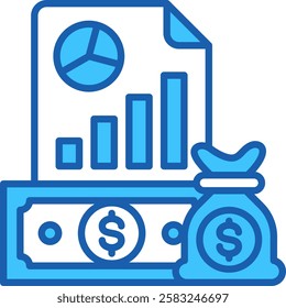 Income Statement Icon Element For Design