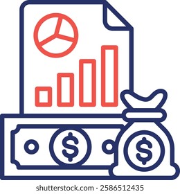 Income Statement Icon Element For Design