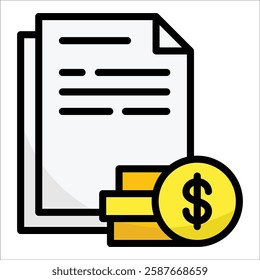 Income Statement Icon Element For Design